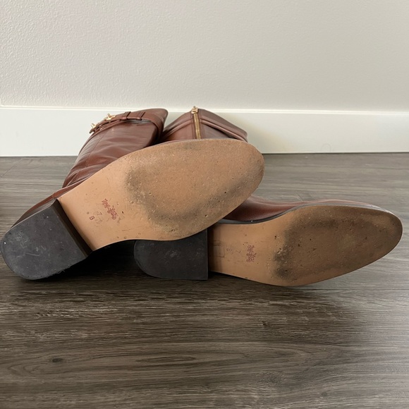 Coach Linette Brown Calf Leather Boots - Picture 9 of 10